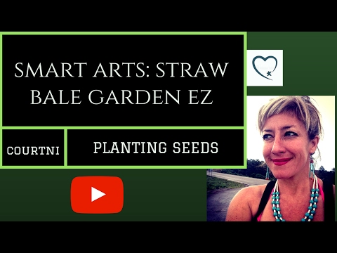 Planting Seeds Permaculture Style Organic No Till Garden with Straw Bale