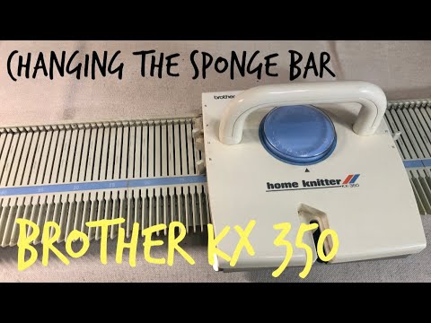 Changing the Sponge Bar on a Brother KX 350 Knitting Machine
