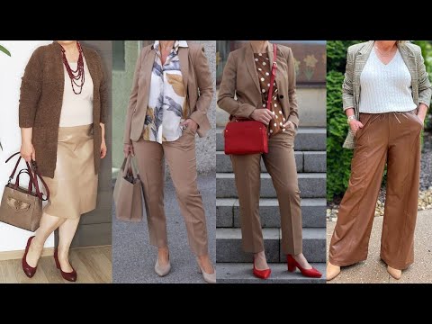 ELEGANTES SENCILLOS Y MODERNOS CONJUNTOS Y COMBINACIONES DE ROPA PARA SEÑORAS DE 50 60 70 80 AÑOS