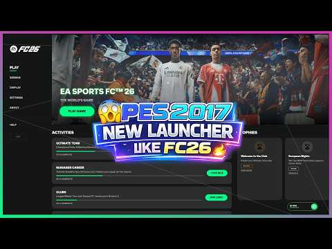 😱 PES 2017 NEW LAUNCHER LIKE FC26 🔥