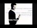 Robin Thicke It's In The Morning ft. Snoop Dogg w/ Lyrics