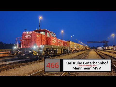 AVG Führerstandsmitfahrt Karlsruhe Gbf - Mannheim MVV