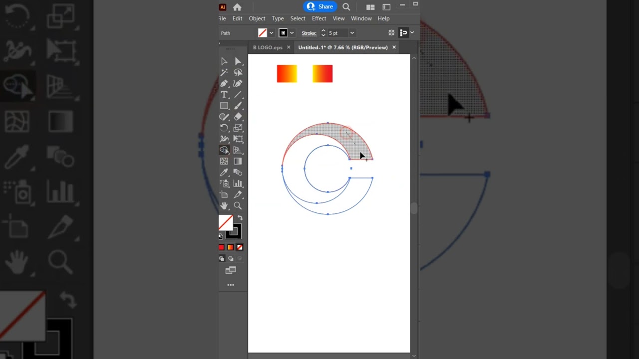 How to make C letter logo design in adobe illustrator #logo #logodesign #shorts #illustrator #clogo