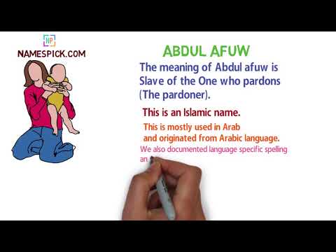 The meaning of Abdul afuw