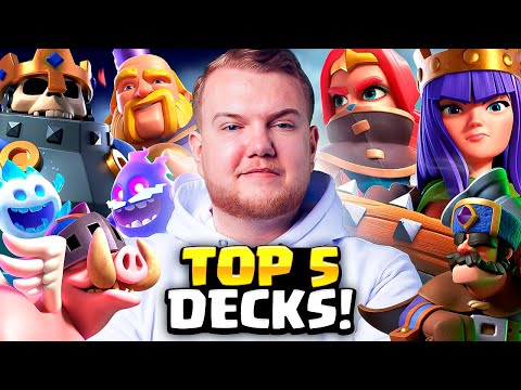 TOP 5 BEST META DECKS WITHOUT HEROES IN CLASH ROYALE!