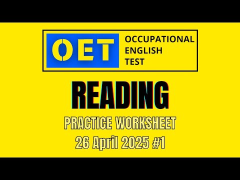 oet reading part b practice test | OET 2.0 Online Classroom