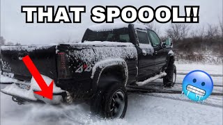 Huge Snow Storm Vs Duramax *Diesel Drift*