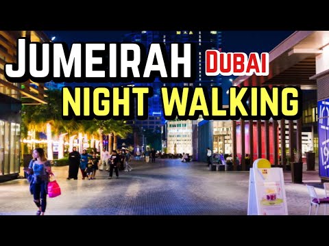 Dubai Night JBR (Jumeirah Beach Residence) [ 4K] Walking Tour.