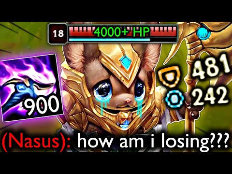 FED NASUS IS USELESS (900 STACKS, 500 ARMOR, 4000 HP)