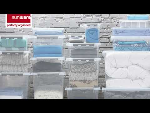 Slide 3 - Q-line storage box 72L transparent blue (video)