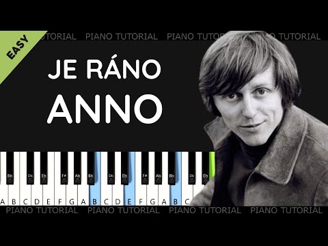Václav Neckář - Je ráno, Anno (piano tutorial | klavír | akordy | noty | české písničky)