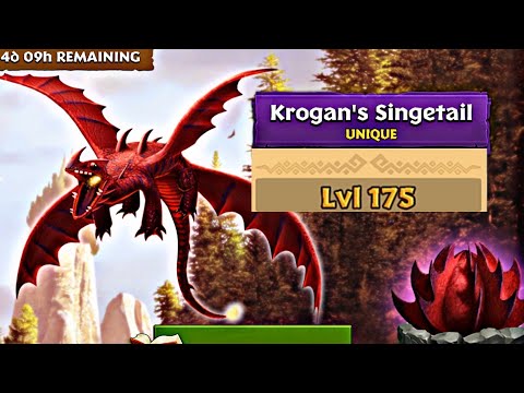 KROGAN'S SINGETAIL MAX LEVEL 175 TITAN MODE - Dragons: Rise of Berk