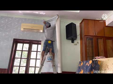 Quá trình thi công giấy dán tường , cách dán giấy dàn tường