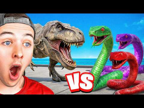 Reacting to KING OF THE DINOS vs EVERY REPTILE in ARBS!