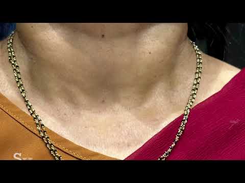 22k Gold Necklace for Women with Elegant Black Diamonds - GN5867 Timeless Luxury Jewelry Totaram.com