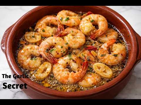 Authentic Gambas al Ajillo | Spanish Garlic Shrimp with Slow-Cooked Garlic