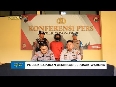 POLSEK SAPURAN AMANKAN PELAKU PERUSAKAN WARUNG YANG MENGGUNAKAN PARANG