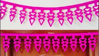 No glue craft - Paper door decor toran | wall hanging decor