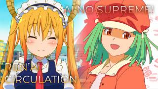 Ai no Supreme! x Renai Circulation | Mashup of Bakemonogatari, Miss Kobayashi&#39;s Dragon Maid S