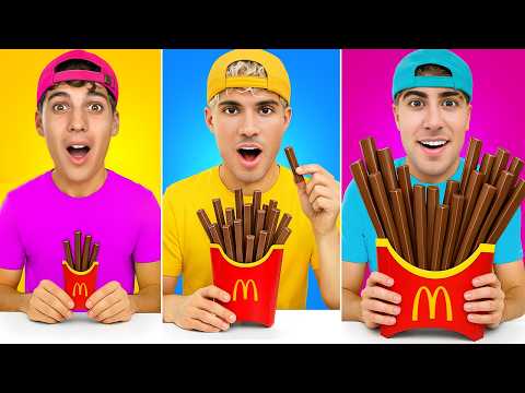 EATING SMALL MEDIUM GIANT FOOD !!