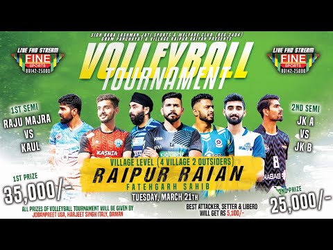 Semi Finals || Kaul vs Raju Majra || JK A vs JK B || Raipur Raian (FGS) || @FineSportsLive