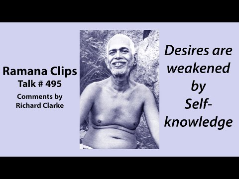 Desires are weakened by Self-knowledge - Ramana Clips Talk # 495