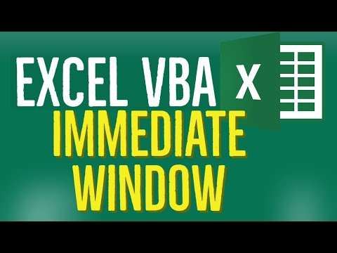 Learn Excel VBA Tutorial for Beginners 46 Immediate Window in Excel VBA ...