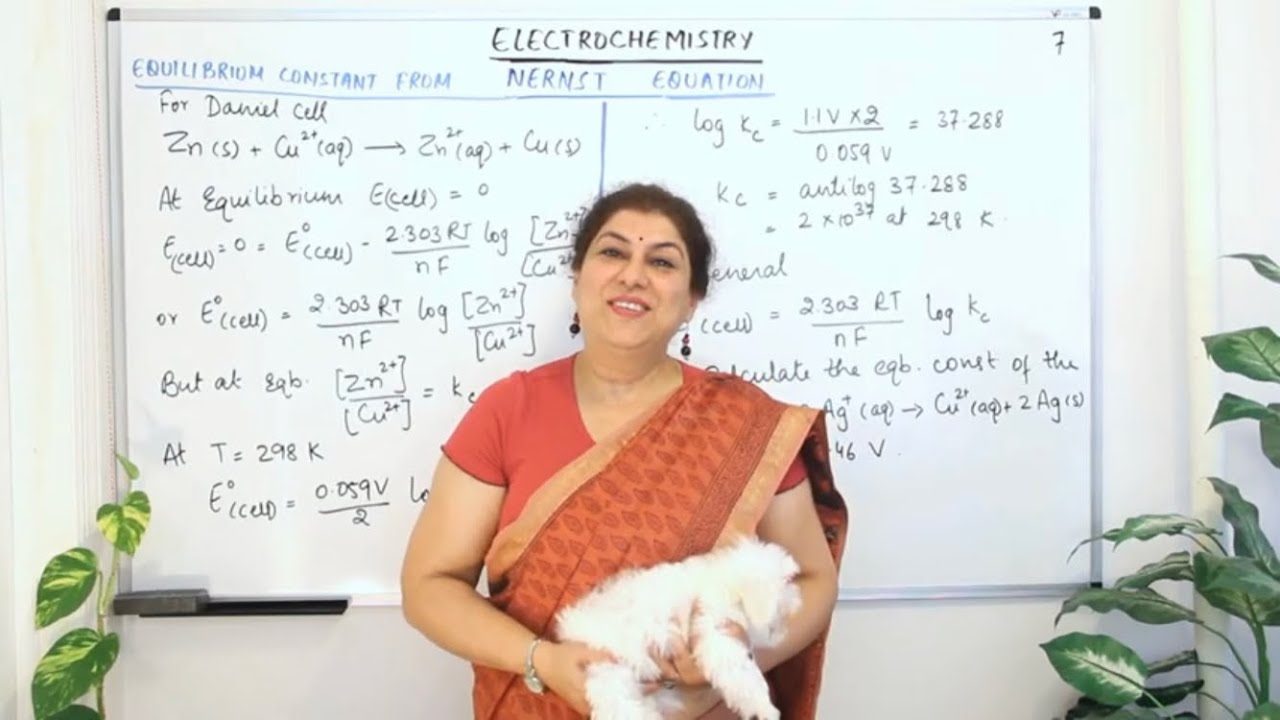 Equilibrium Constant From Nernst Equation - Electrochemistry (Part 7)