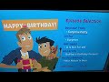PBS Kids Ryan T Happy Birthday Menu