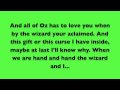 The Wizard and I Lyrics - Wicked 