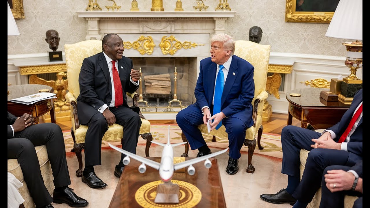 President Trump Participates in a Bilateral Meeting with the President of South Africa