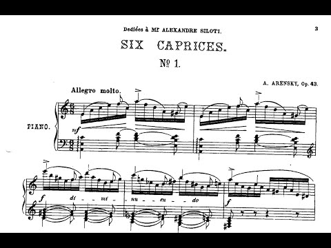 Anton Arensky - 6 Caprices, Op.43