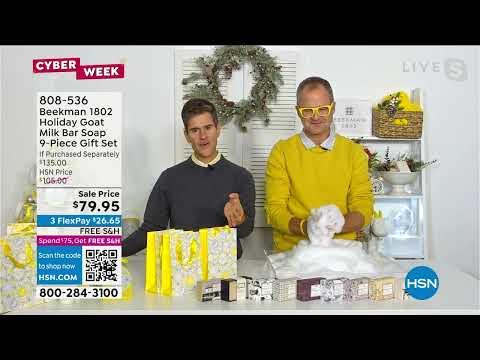 Beekman 1802 Holiday Goat Milk Bar Soap 9Piece Gift Set