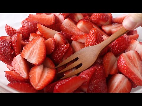 생딸기로 달콤하고 맛있는 "리얼 딸기 우유" 만들기🍓🥛 (Fresh Strawberry Milk)