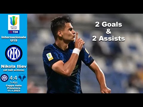 Nikola Iliev | All ball actions vs Hellas Verona U19 | 2 Goals & 2 Assists