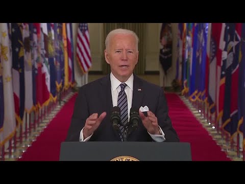 拜登說，7月4日將紀念 "獨立於這種病毒"。 (July 4 to mark 'independence from this virus,' says Biden)