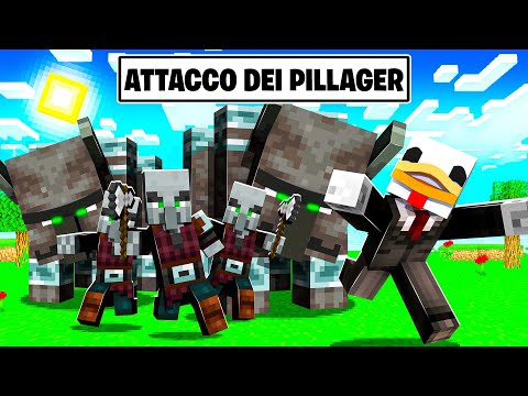 PILLAGERS ATTACK MY HOUSE IN MINECRAFT