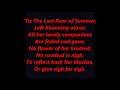 Tis THE LAST ROSE OF SUMMER song poem IRISH MOORE Lyrics Word text trendin TWD Walking Dead 9 Martha