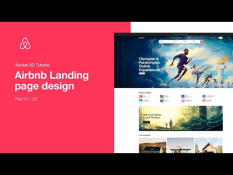 Adobe XD Tutorial: Airbnb Landing Page design | Part 01/02