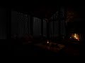 Cabin Ambience with Rain and Fireplace Harmony - Rainy Night for Relaxation and Concentration