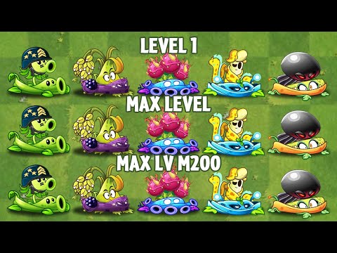 Best Pair Plants & Vine LEVEL 1 vs MAX LV vs M200 - Who Will Win? - Pvz 2 Plant vs Plant