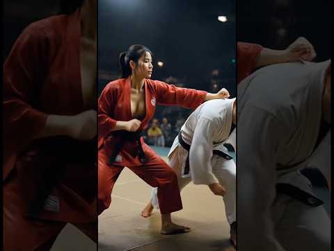 Don’t Blink or You’ll Miss Her Counter 🥋 | Karate Self Defense #shorts #ai