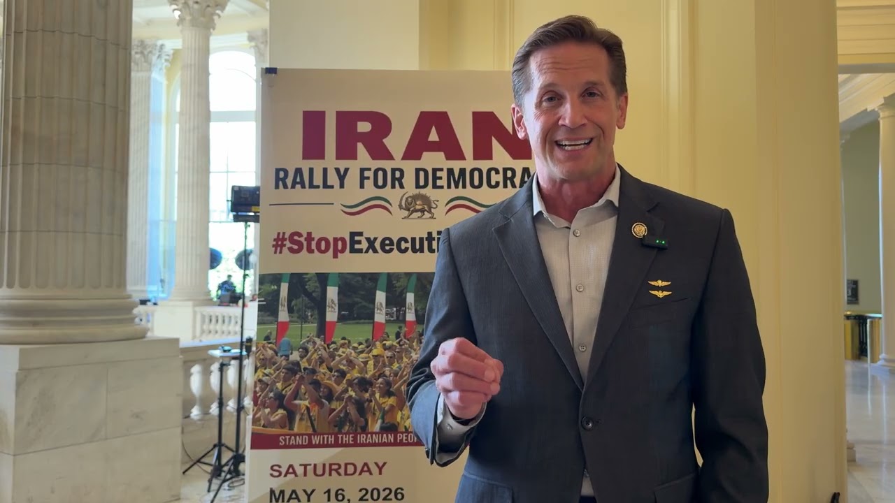 Congressman Rich McCormick Shows His Support For The Free Iran Rally 2026 -- Washington D.C.