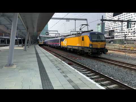NS Vectron 193 263 'NS FLOW' + Nightjet 402 | Utrecht CS - 4K