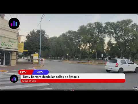 Tomas Bertero desde las calles céntricas de Rafaela el martes 1 de abril