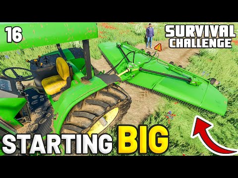 WHY START SMALL WHEN WE CAN START BIG! | Survival Challenge | Farming Simulator 22 - EP 16