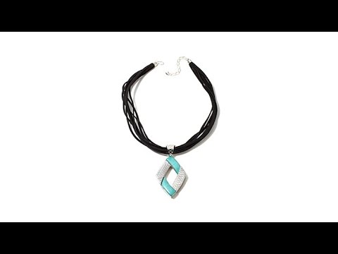 Jay King Turquoise and Coral Reversible Pendant
