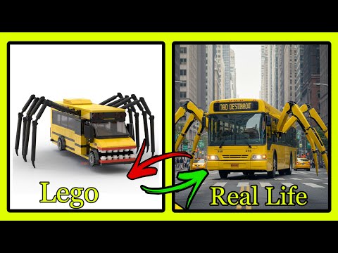 SCHOOL BUS EATER in Real Life Vs Lego All Eater Monster, Guess The Monster Voice