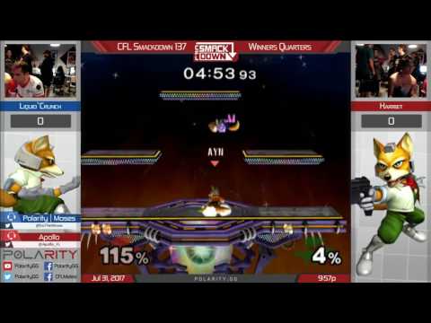 CFL Smackdown 137 Melee - Liquid`Crunch (Fox) vs Harriet (Red) - Winners Quarters