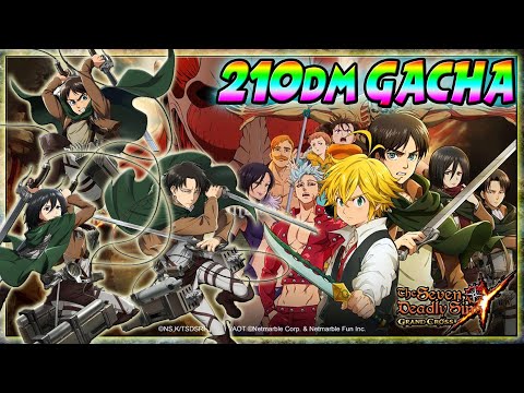 210 Diamond GACHA 🔥 "AOT" EREN, MIKASA, LEVI - The Seven Deadly Sins: Grand Cross x Attack On Titan